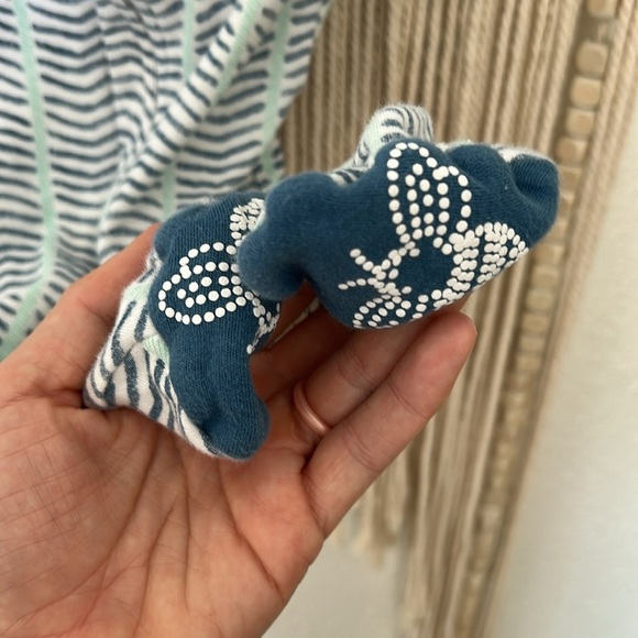 Burt’s bees baby Striped Blue and White Kids One Piece - Picture 3 of 3